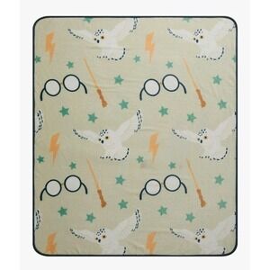NEW Harry Potter & Hedwig Icons Soft Plush‎ Fleece Plush Throw Blanket 50" x 60"
